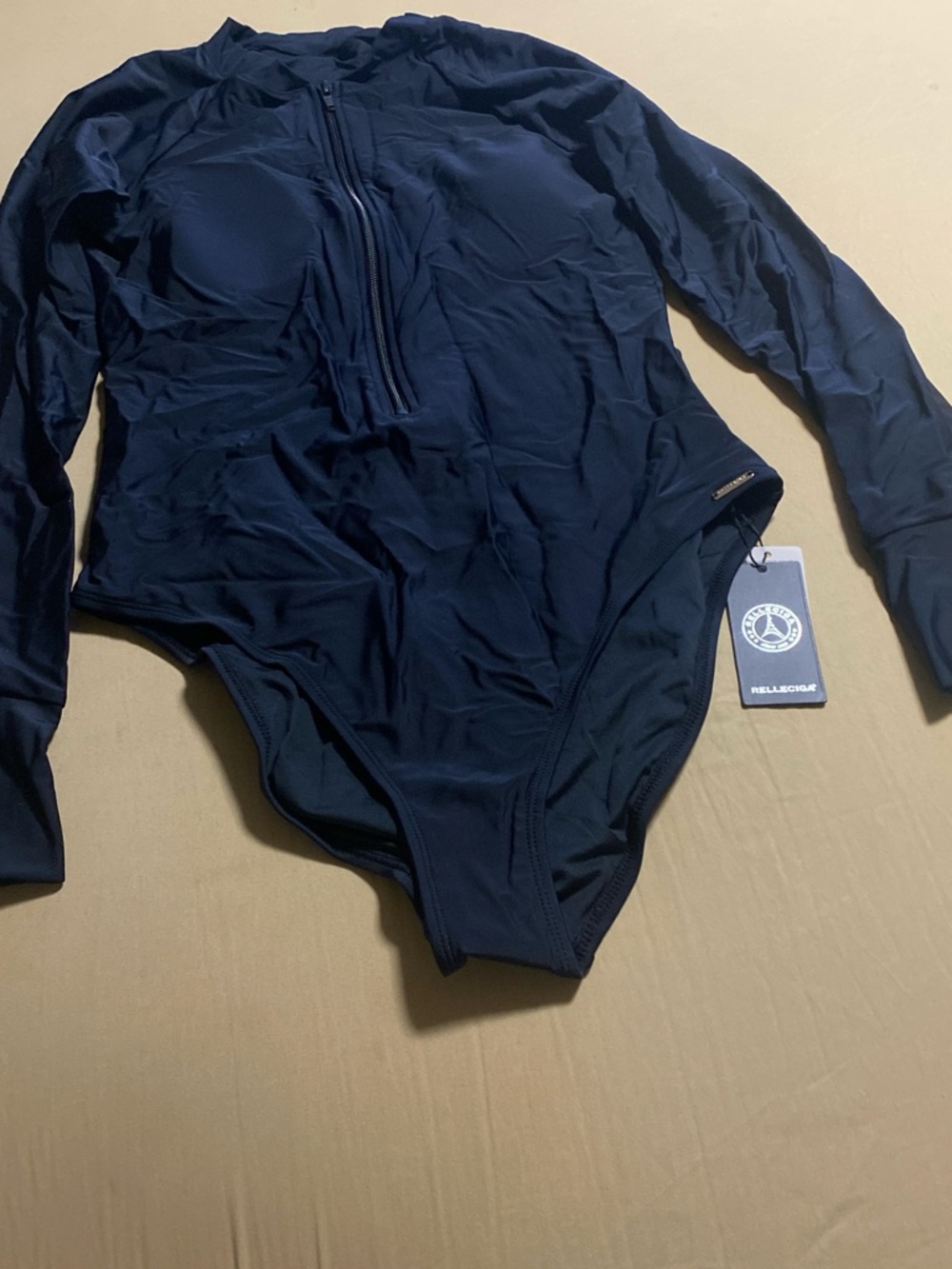 Black Long Sleeve One-Piece Swimsuit